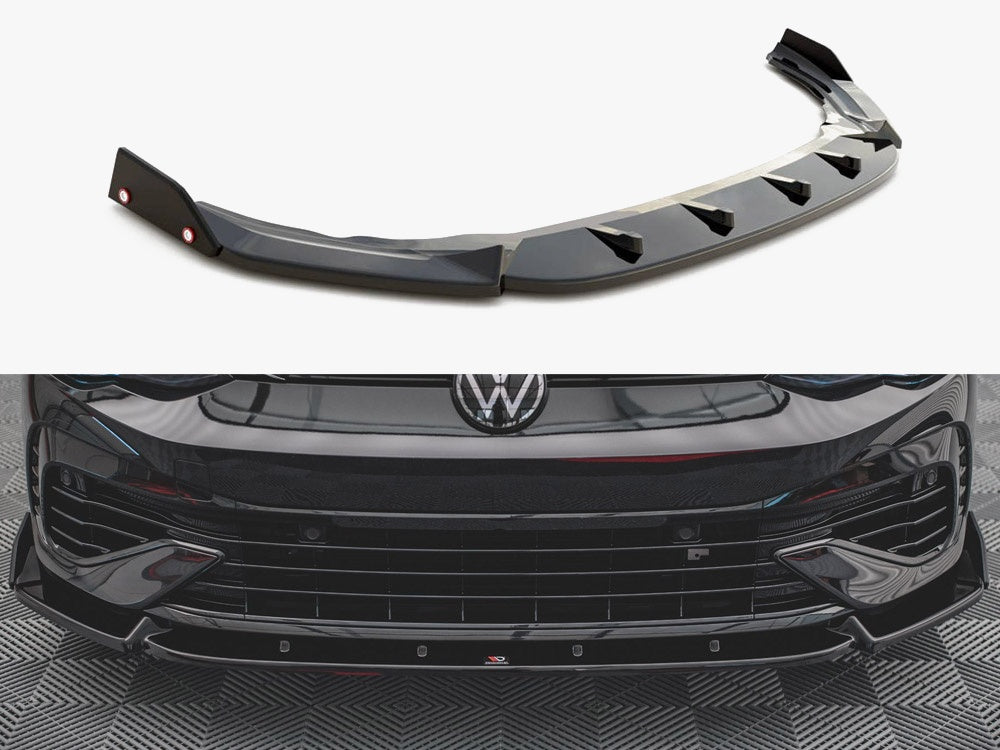 Front Splitter V.2 + Flaps - Volkswagen Golf R Mk8