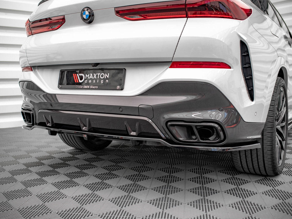 Central Rear Splitter (Vertical Bars) V1 - BMW X6 (M-Pack G06)