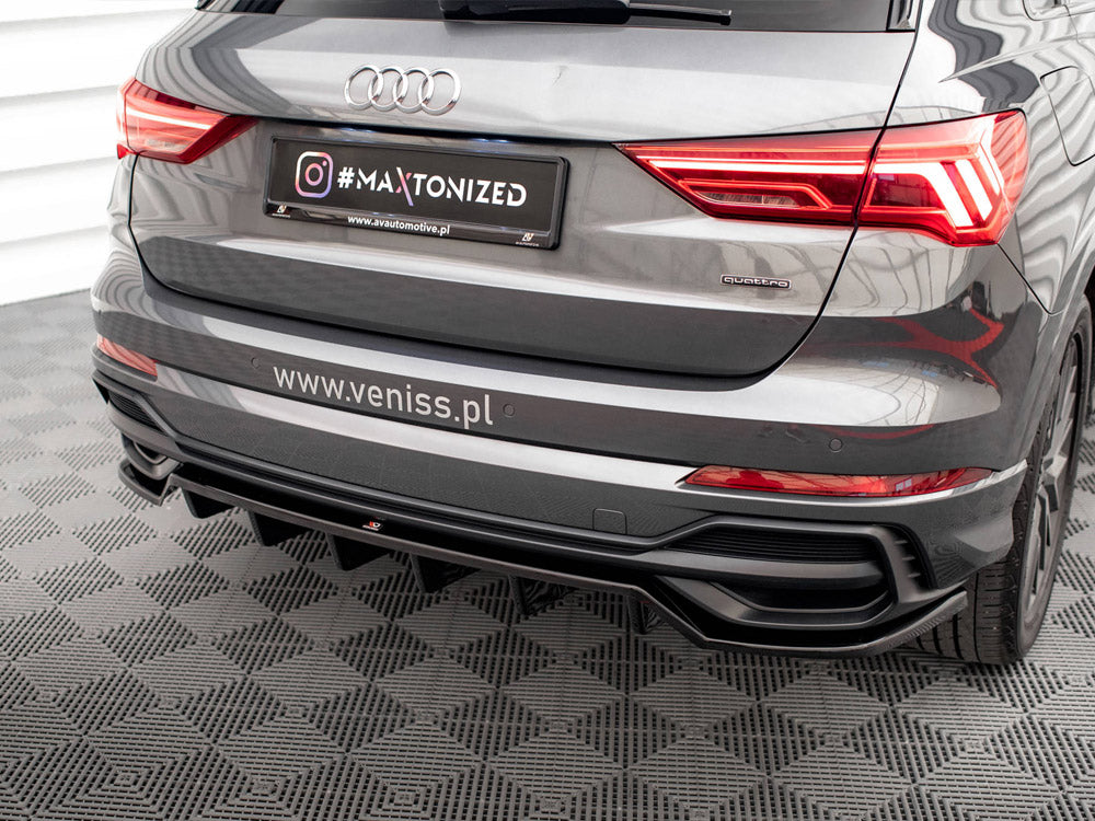 Rear Splitter (Vertical Bars) - Audi Q3 S Line SUV F3
