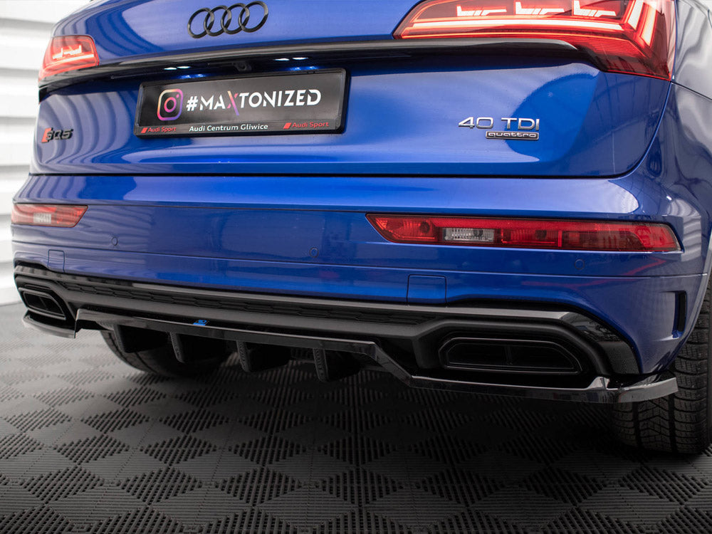 Central Rear Splitter (Vertical Bars) - Audi Q5 S Line SUV Mk2 Facelift