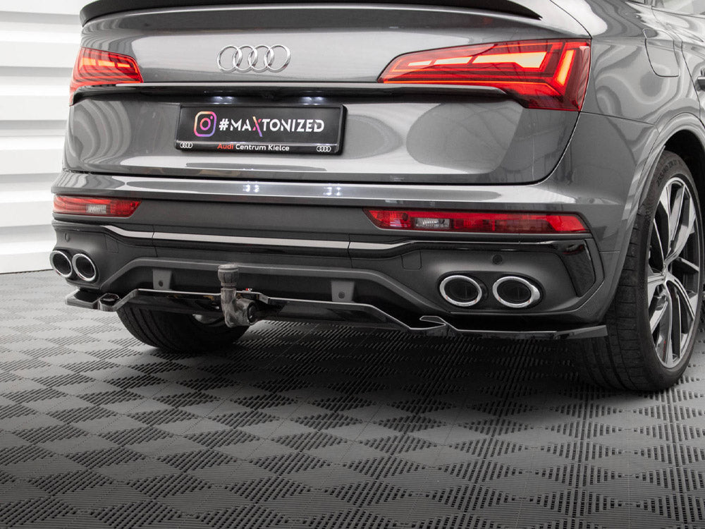 Rear Splitter (Vertical Bars) - Audi SQ5 / Q5 S Line Sportback Mk2 Facelift