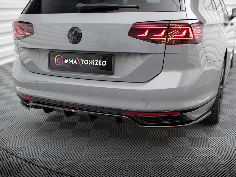 Rear Splitter (Vertical Bars) - Volkswagen Passat R-Line B8 Facelift