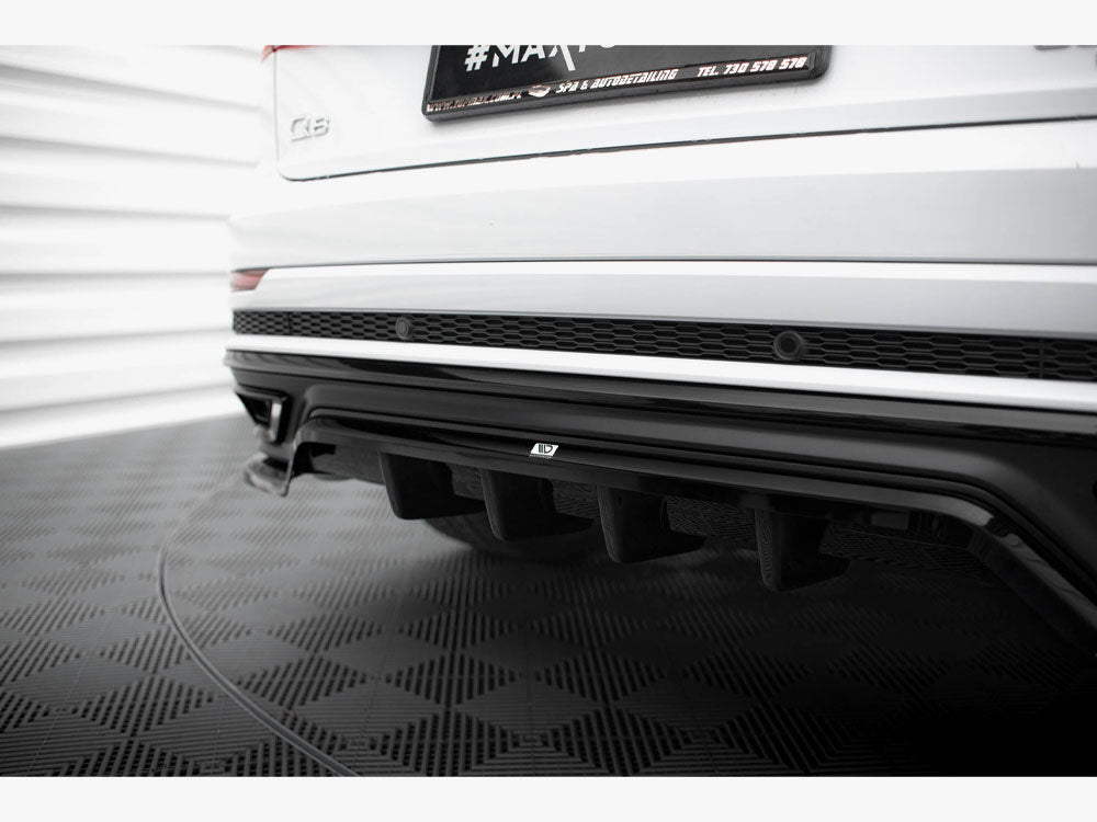 Central Rear Splitter (Vertical Bars) - Audi Q8 S Line Mk1