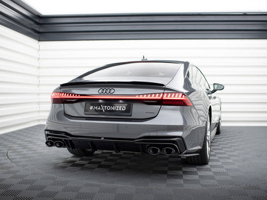 Rear Valance + Exhaust Ends Imitation - Audi A7 S Line C8 / S7 C8 / C8 Facelift / S7 Facelift