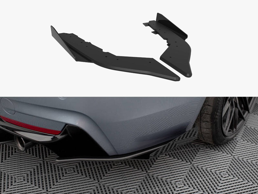 Street Pro Rear Side Splitters + Flaps - BMW 4 Series (35i Coupe M-Pack F32)
