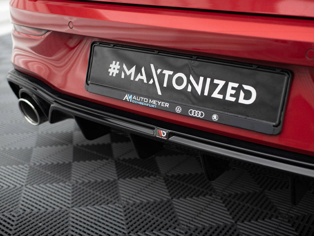 Rear Valance + Exhaust Ends Imitation - Volkswagen Golf GTE / R-Line Mk8 / Mk8 Facelift
