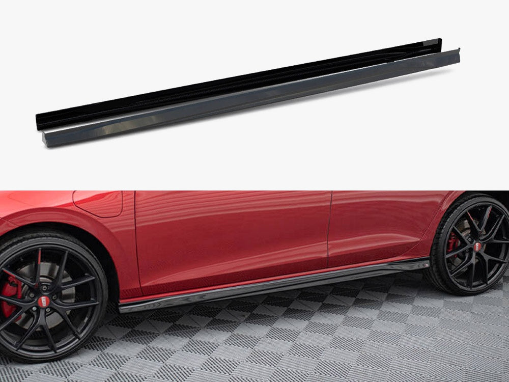Side Skirts Diffusers V.3 - Volkswagen Golf GTI / GTE / GTI Clubsport / GTD / R-Line Mk8