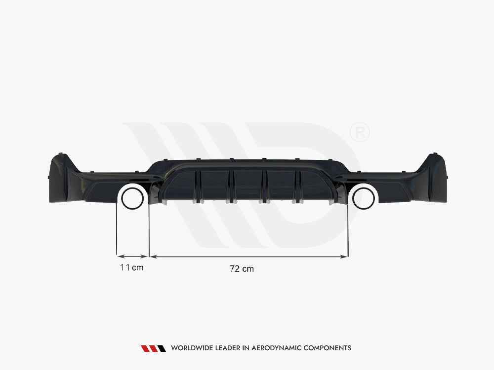 Rear Valance - BMW 4 Series (Coupe / Gran Coupe / Cabrio M-Pack F32 / F36 / F33 (Version with single exhausts on both sides)