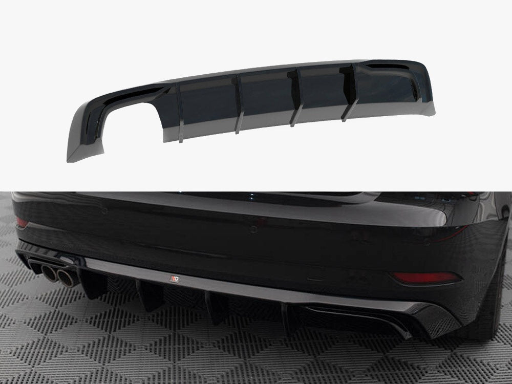 Rear Valance - Audi A3 Sportback 8V Facelift (Version with double exhaust tip)