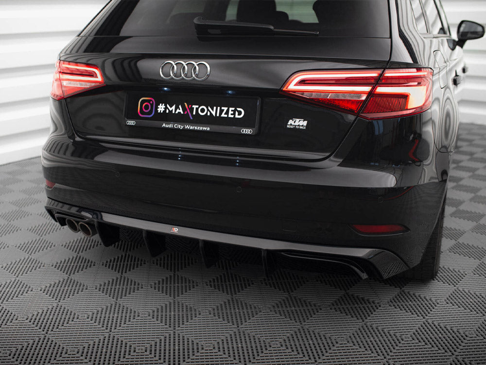 Rear Valance - Audi A3 Sportback 8V Facelift (Version with double exhaust tip)