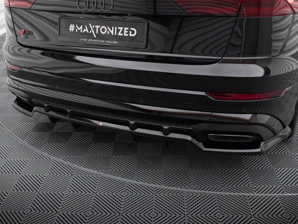Rear Splitter (Vertical Bars) V.1 - Audi SQ8 / Q8 S Line Mk1 Facelift