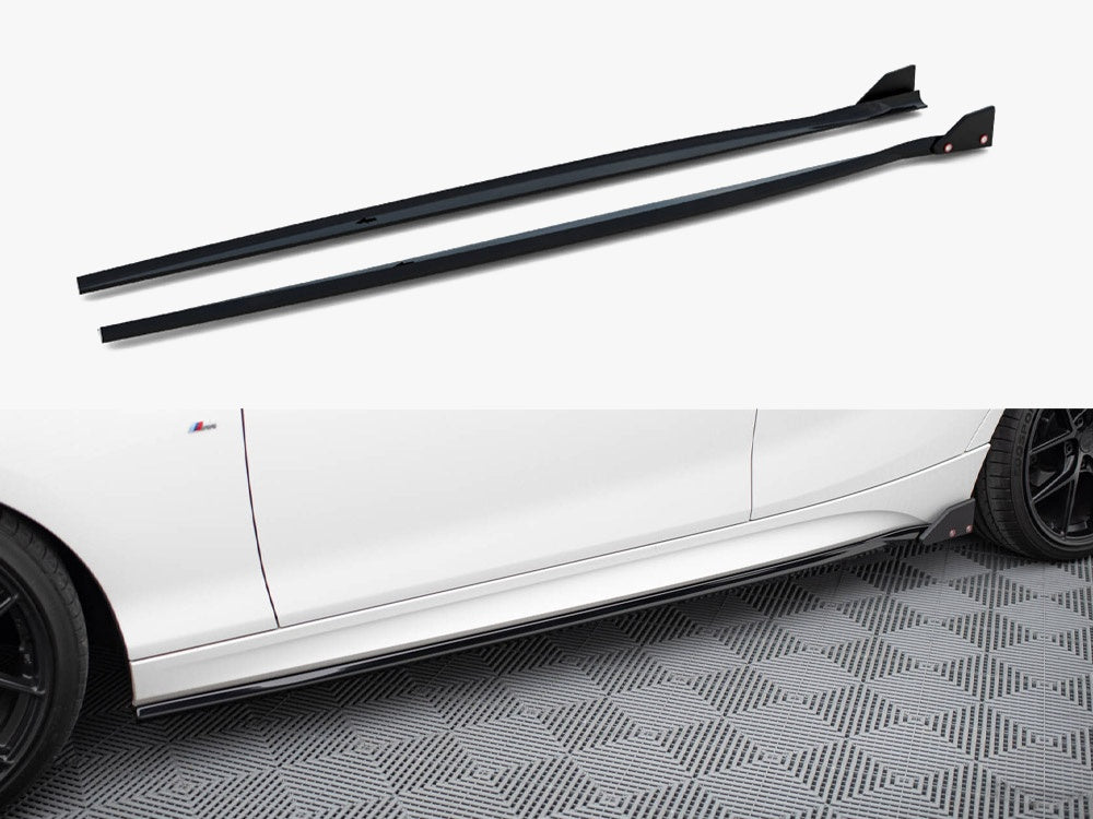 Side Skirts Diffusers V.4 + Flaps - BMW 1 Series (M-Pack / M140i F20 Facelift)
