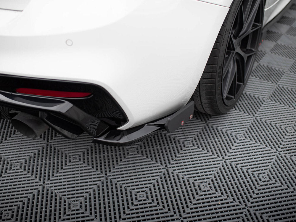 Rear Side Splitters V.5 + Flaps (For Rear Valance V.3) - BMW 1 Series (M-Pack / M140i F20 Facelift)