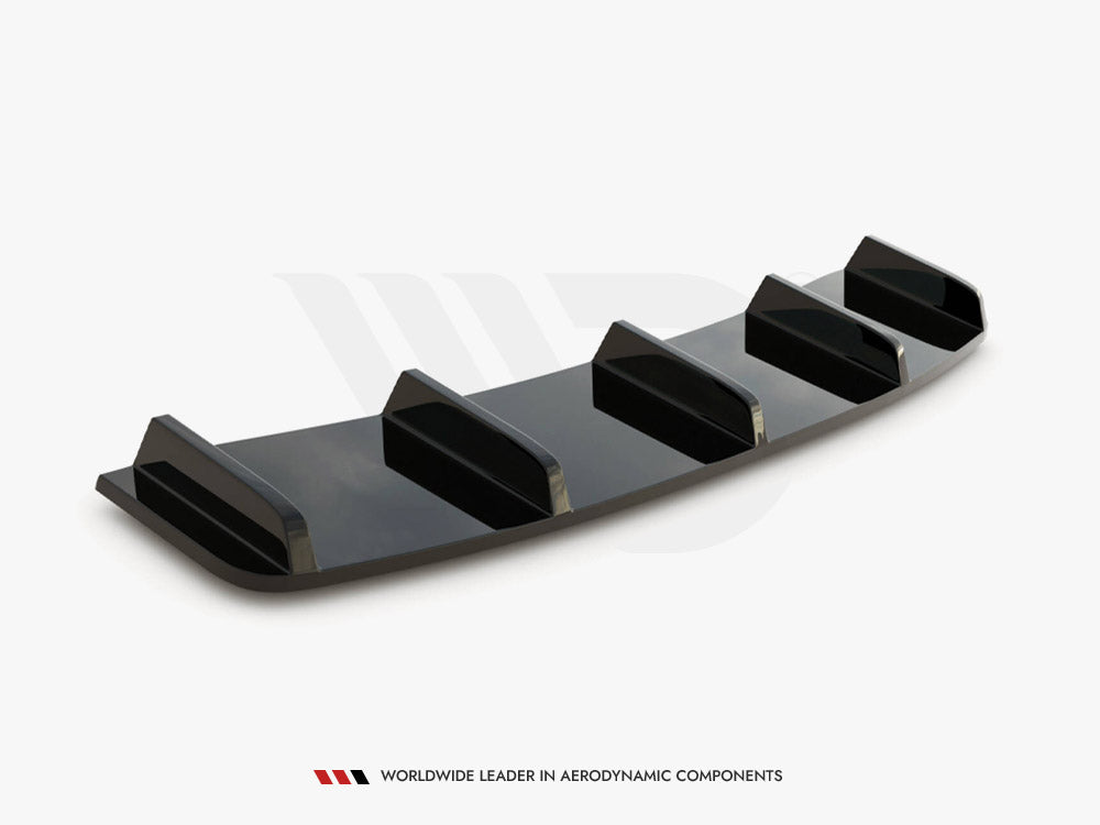 Central Rear Splitter (Vertical Bars) - Audi A7 S Line Facelift
