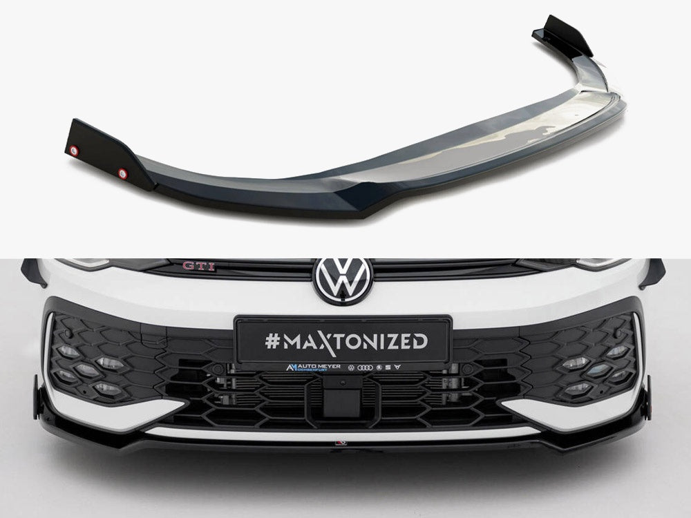 Front Splitter V.3 + Flaps - Volkswagen Golf GTI / GTE / R-Line Mk8 Facelift