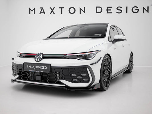 Front Splitter V.3 + Flaps - Volkswagen Golf GTI / GTE / R-Line Mk8 Facelift