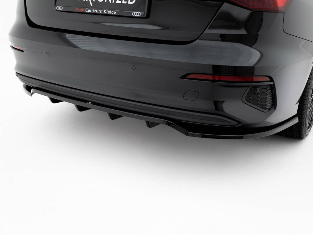 Rear Splitter (Vertical Bars) - Audi A3 Sedan 8Y
