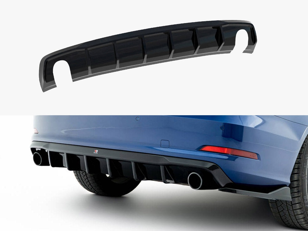 Rear Valance - Audi A3 Sedan 8V (Version with single exhaust tips on both sides)