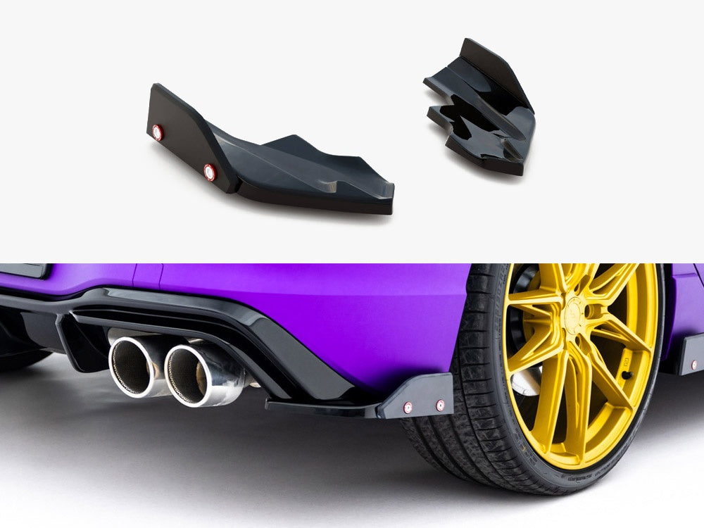 Rear Side Splitters V.6 + Flaps - Volkswagen Golf R Hatchback Mk8 Facelift
