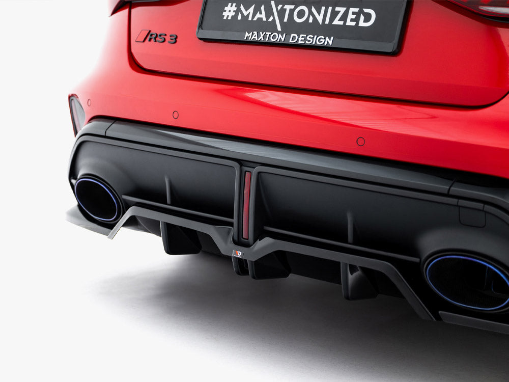 Rear Splitter (Vertical Bars) V.2 - Audi RS3 Sedan 8Y Facelift