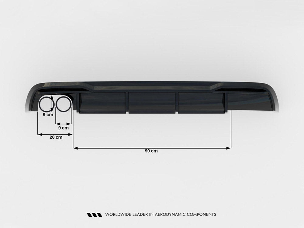 Rear Valance - Audi A5 Sportback 8T Facelift (Version with dual exhausts on one Side)