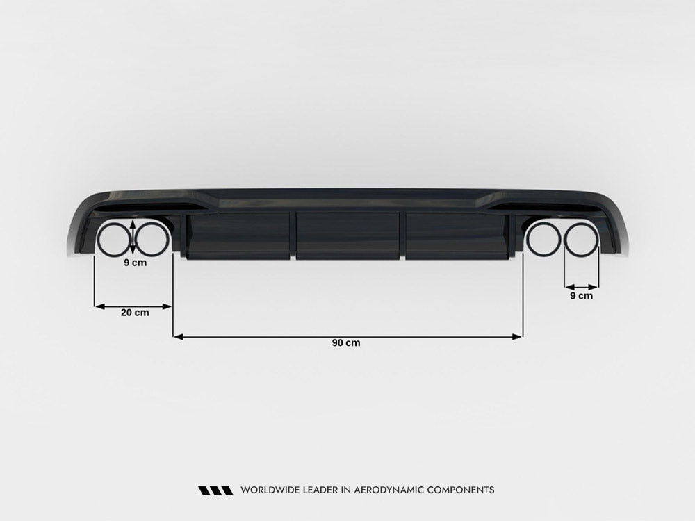 Rear Valance - Audi A5 Sportback 8T Facelift (Version with dual exhausts on both sides)