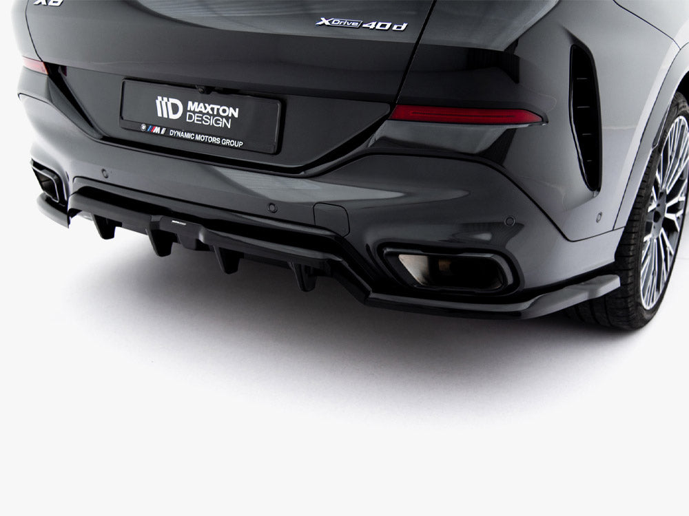 Central Rear Splitter (Vertical Bars) V1 - BMW X6 (M-Pack G06 Facelift)