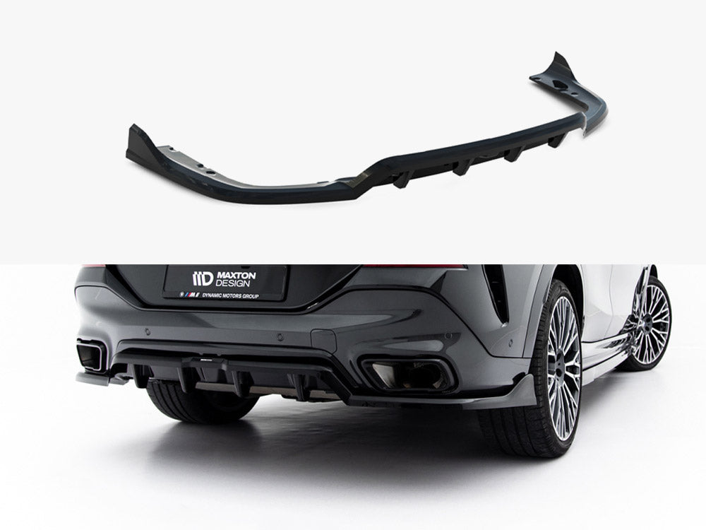 Central Rear Splitter (Vertical Bars) V2 - BMW X6 (M-Pack G06 Facelift)