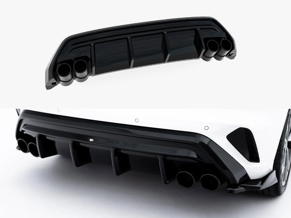 Rear Valance + Exhaust Ends Imitation - Audi A3 S Line Sportback 8Y Facelift