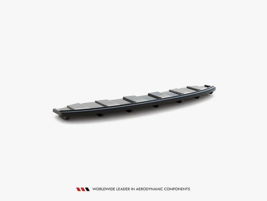 Central Rear Splitter (Vertical Bars) - Audi A6 C7 S Line Avant Exhaust 2X1 (2011-2014)