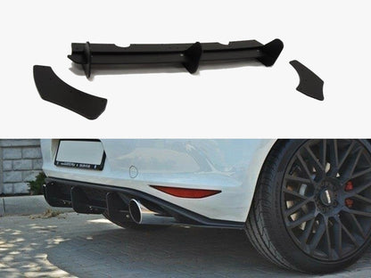Rear Diffuser &amp; Rear Side Splitters - Volkswagen Golf GTI Mk7
