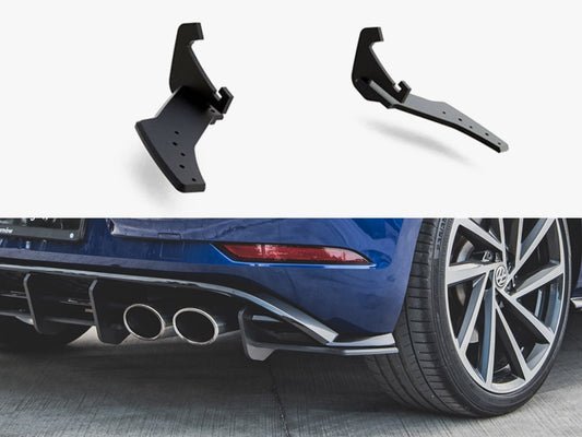 Street PRO Rear Side Splitters - Volkswagen Golf R Mk7 Facelift