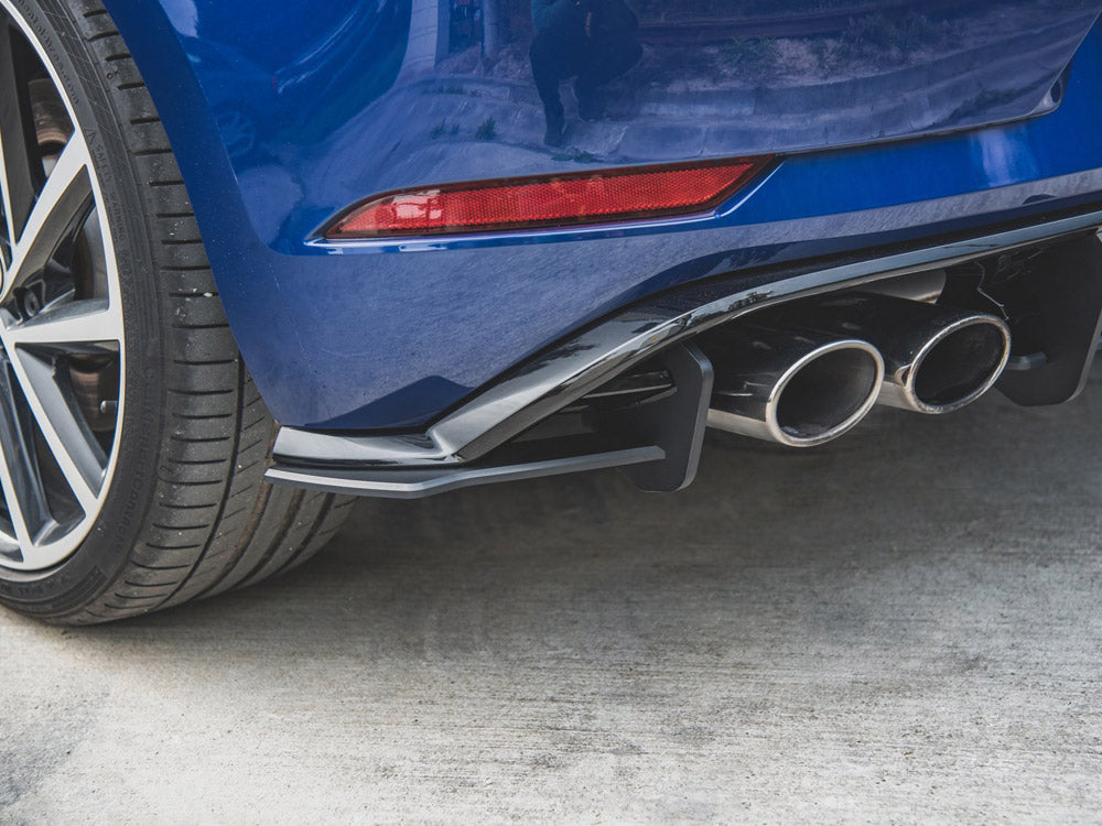 Street PRO Rear Side Splitters - Volkswagen Golf R Mk7 Facelift