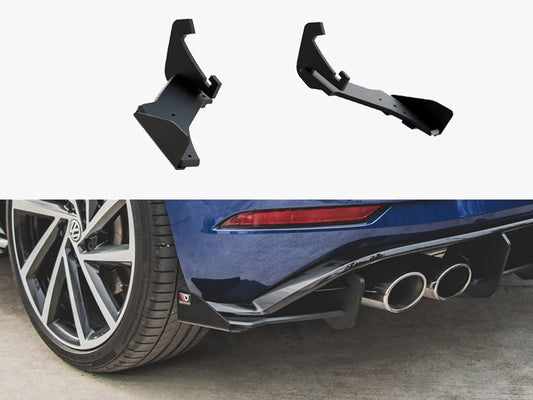 Street PRO Rear Side Splitters + Flaps - Volkswagen Golf R Mk7 Facelift