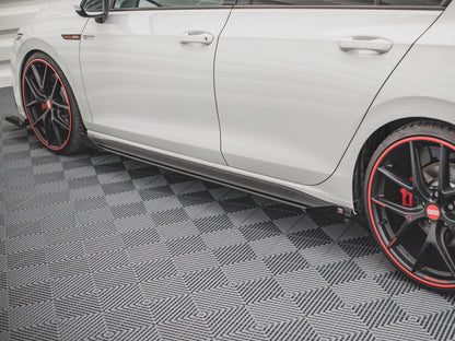 Street PRO Side Skirts Diffusers + Flaps - Volkswagen Golf GTI / GTE / GTI Clubsport / R-Line Mk8