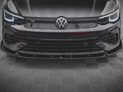Front Splitter V.2 + Flaps - Volkswagen Golf R Mk8