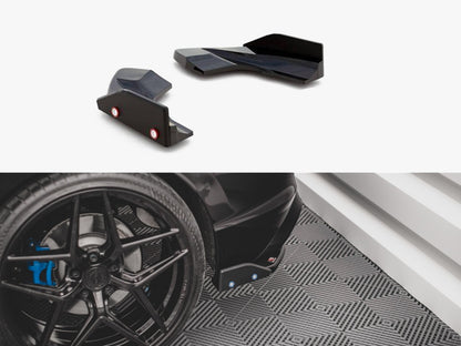 Rear Side Splitters V.2 + Flaps - Volkswagen Golf R Hatchback Mk8