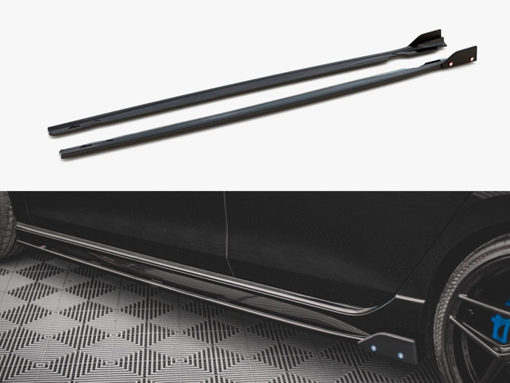 Side Skirts Diffusers V.2 + Flaps - Volkswagen Golf R Mk8