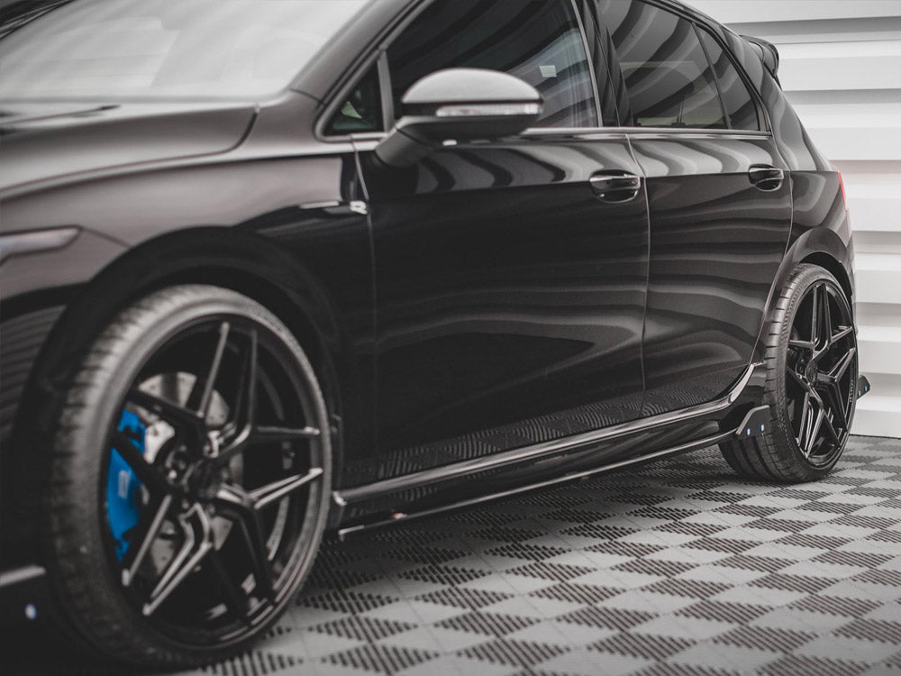 Side Skirts Diffusers V.2 + Flaps - Volkswagen Golf R Mk8