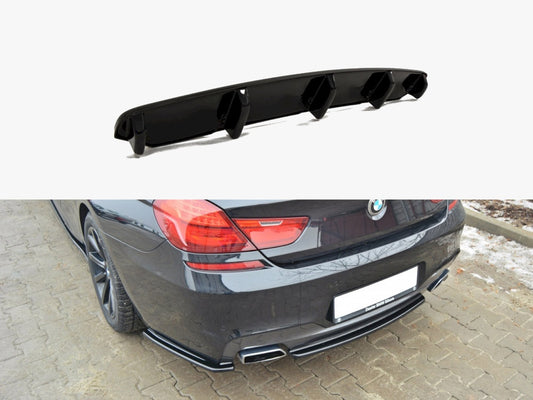 Central Rear Splitter (Vertical Bars) - BMW 6 Series (Gran Coupe M Sport)