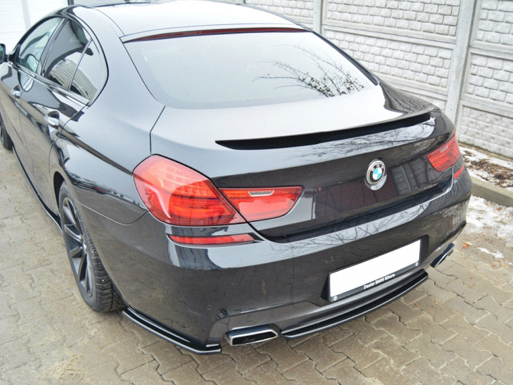 Central Rear Splitter (Vertical Bars) - BMW 6 Series (Gran Coupe M Sport - Textured)