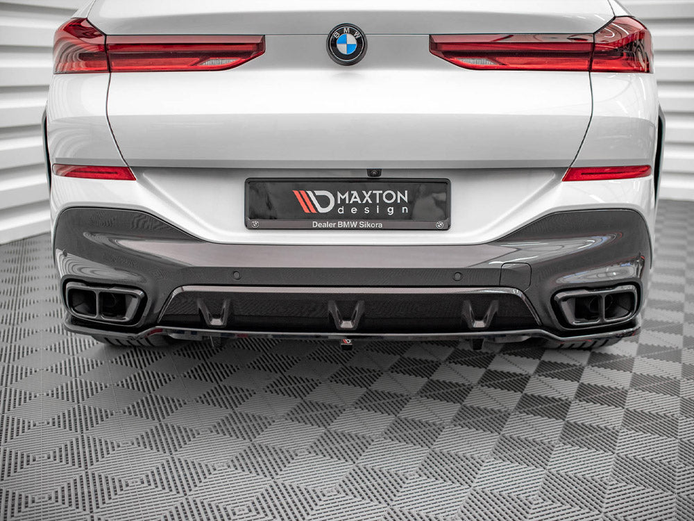 Central Rear Splitter (Vertical Bars) V1 - BMW X6 (M-Pack G06)
