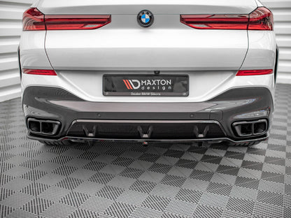 Central Rear Splitter (Vertical Bars) V1 - BMW X6 (M-Pack G06)