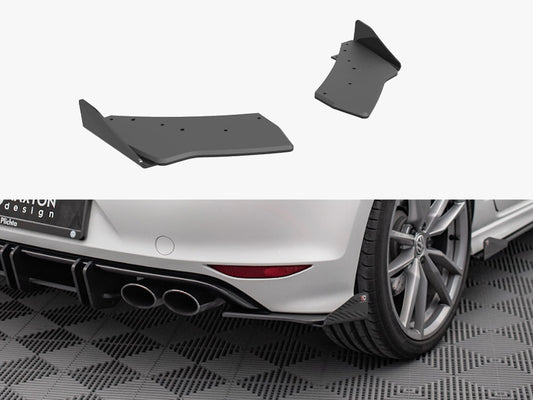 Street PRO Rear Side Splitters + Flaps - Volkswagen Golf R Mk7