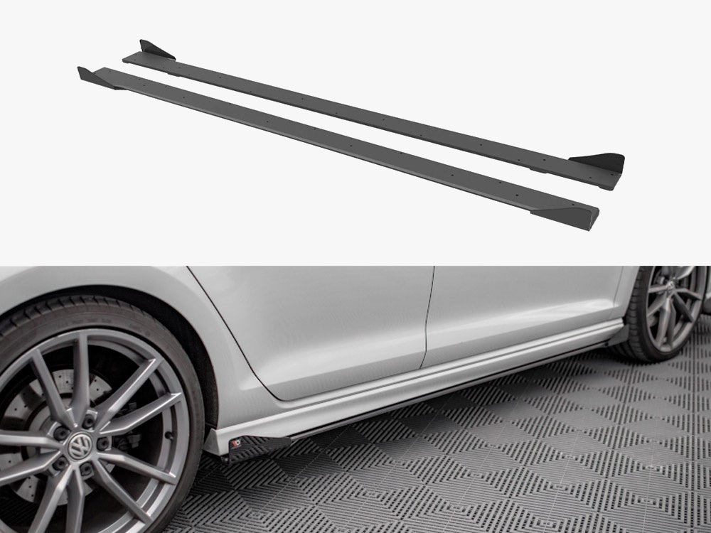 Street PRO Side Skirts Diffusers + Flaps - Volkswagen Golf R Mk7