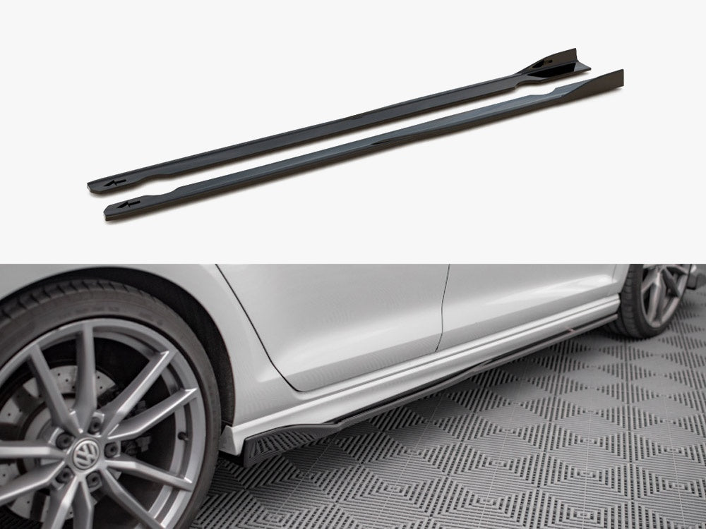 Side Skirts Diffusers V.2 - Volkswagen Golf R / R-Line Mk7