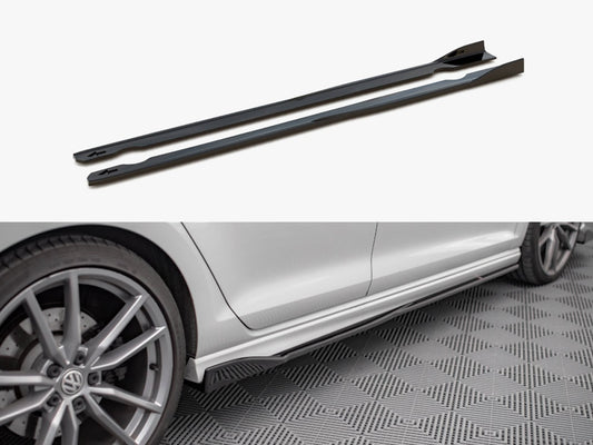 Side Skirts Diffusers V.2 - Volkswagen Golf R / R-Line Mk7