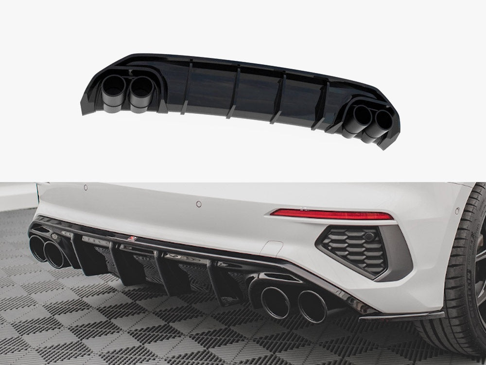 Rear Valance + Exhaust Ends Imitation - Audi A3 S Line Sportback 8Y