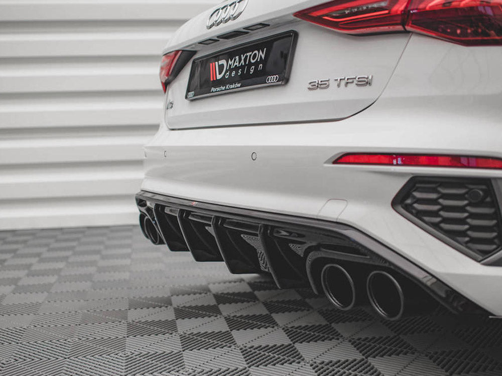 Rear Valance + Exhaust Ends Imitation - Audi A3 S Line Sportback 8Y
