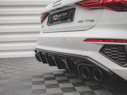 Rear Valance + Exhaust Ends Imitation - Audi A3 S Line Sportback 8Y